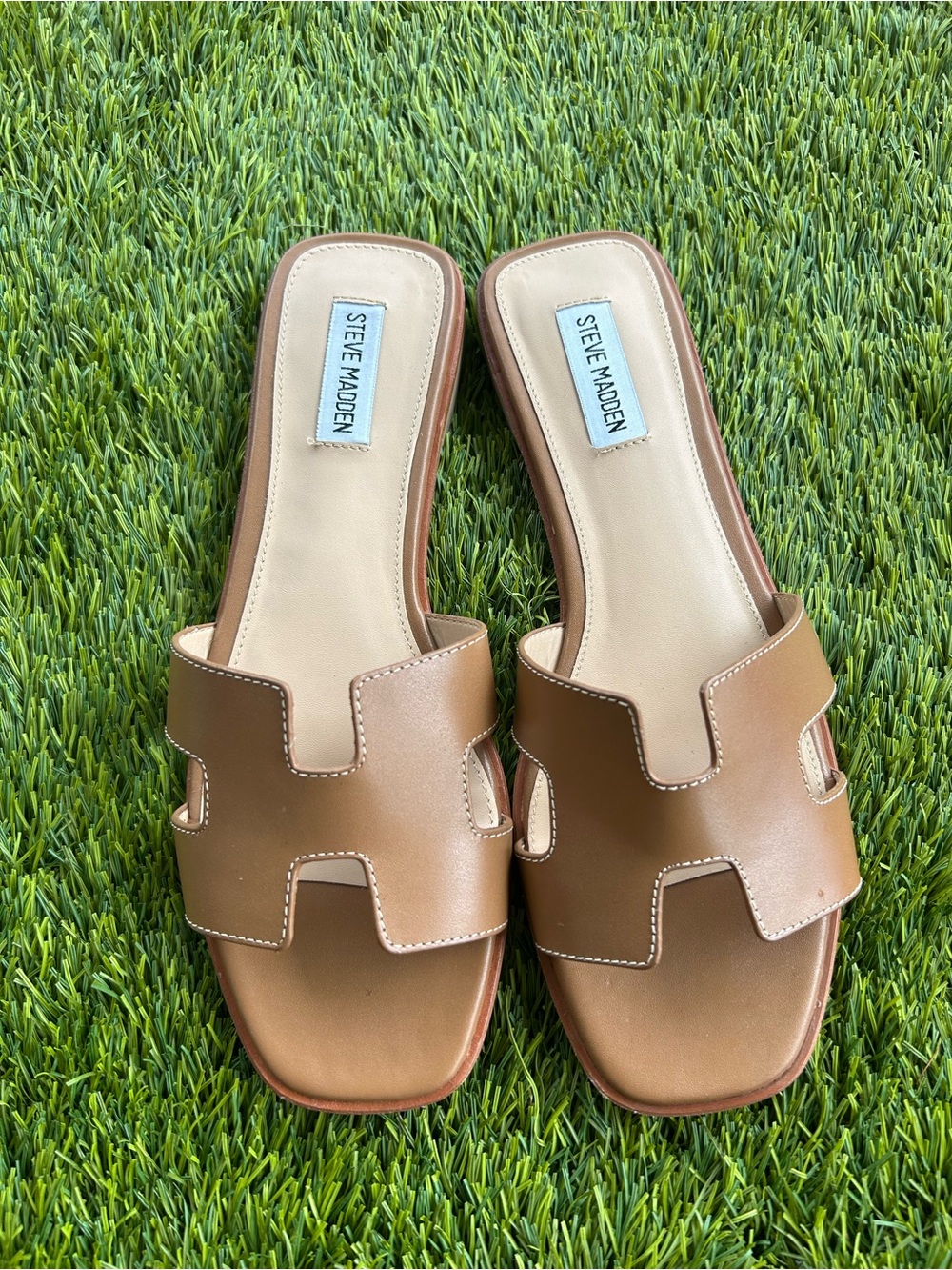 Steve Madden Brown Tan Slide Mules for Women
